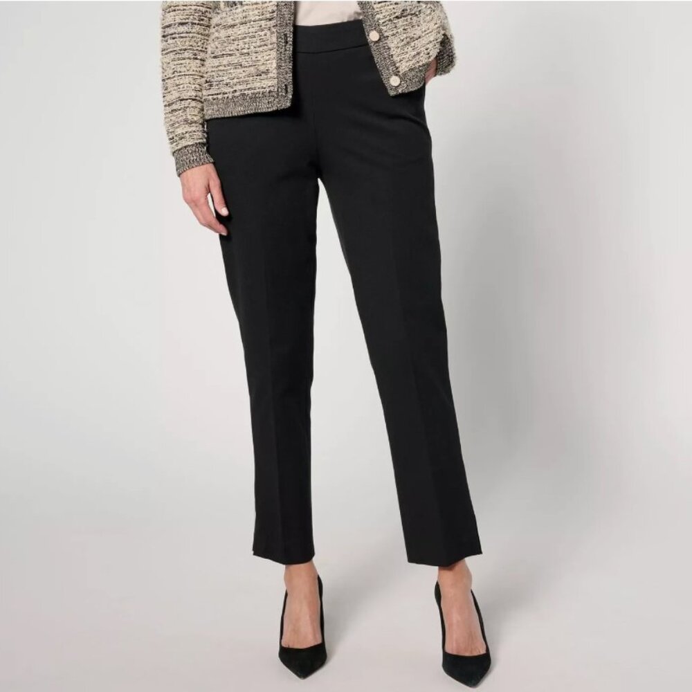 Isaac Mizrahi Live! Tall 24/7 Stretch Icon Ankle Pants - Sz 20 - Black